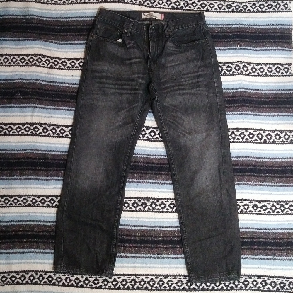 Levi's 559 relaxed straight leg black jeans